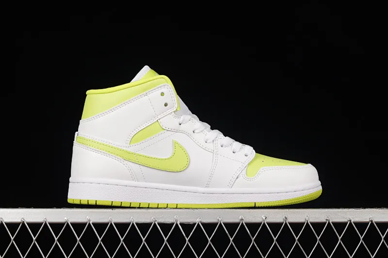 All categories Air Jordan Jordan series basketball shoes Air Jordan 1 Mid G version pure original Air Jordan AJ1 Mid "White Lime" AJ1 Joe 1 Green Lime China basketball shoes BQ6472-131